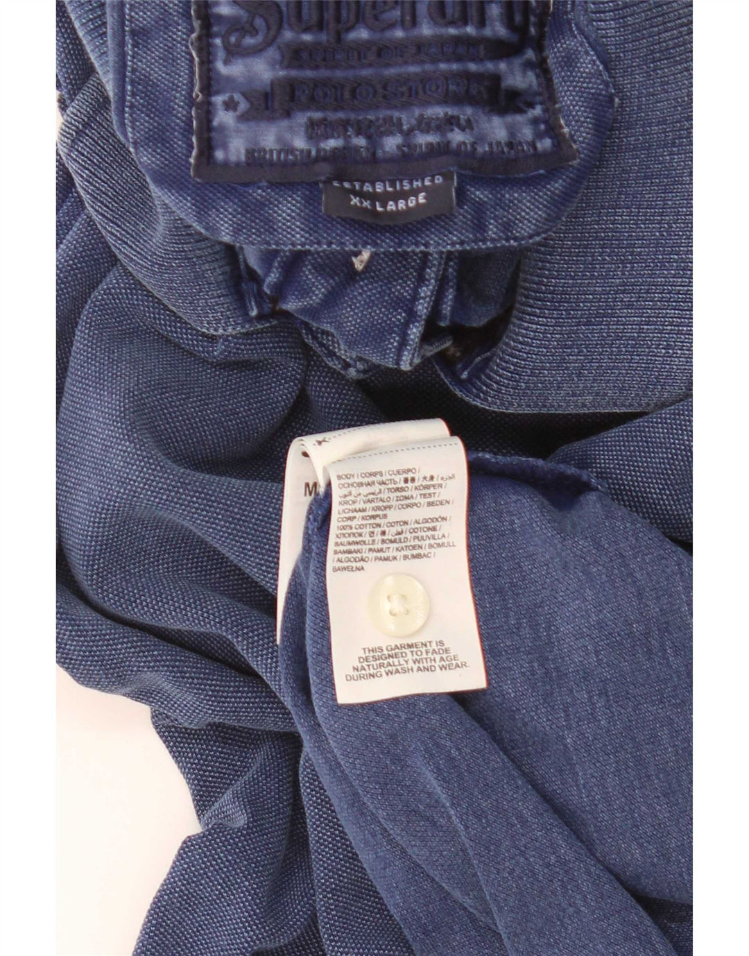 Superdry Polo Homme 2XL Bleu Coton