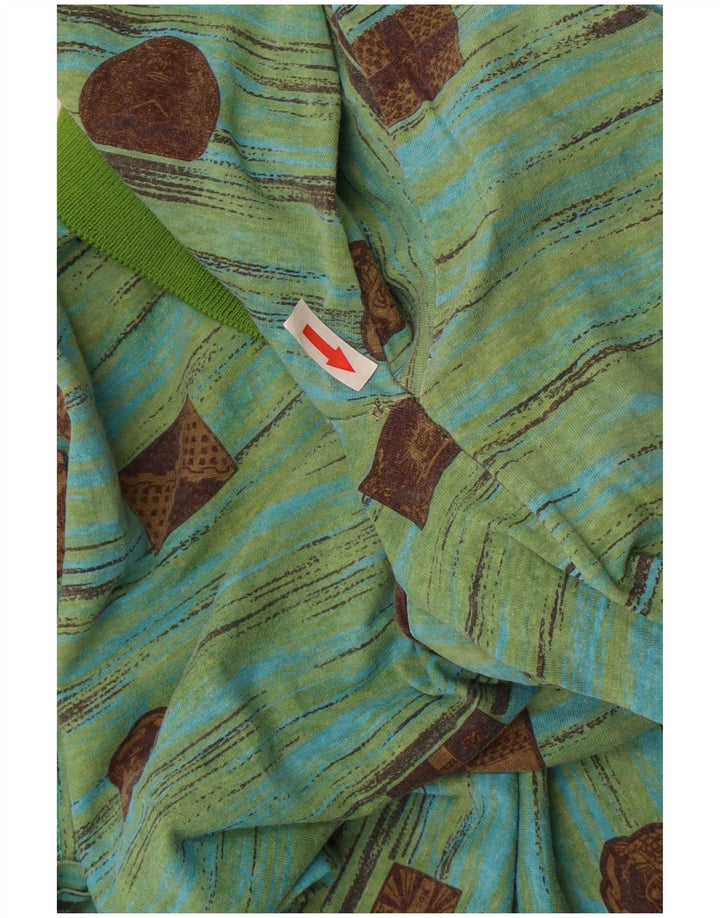 Polo Homme Vintage IT 48 Coton Géométrique Vert Moyen