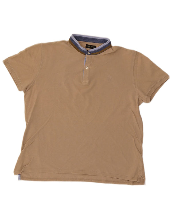 Massimo Dutti Polo coupe décontractée pour homme, grand beige