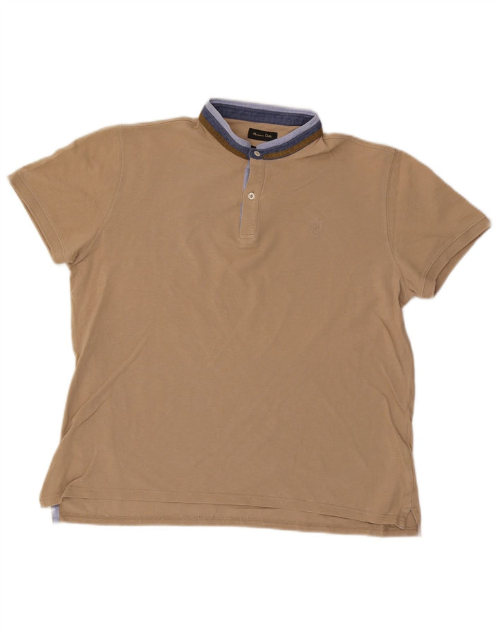 Massimo Dutti Polo coupe décontractée pour homme, grand beige