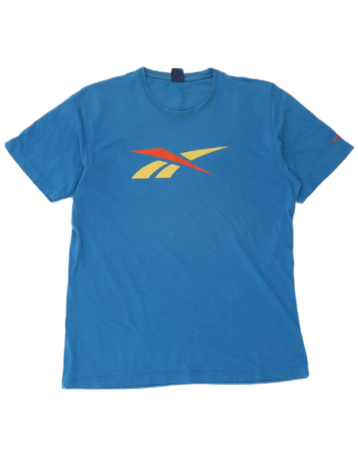 Reebok T-Shirt Graphique Homme Grand Bleu Coton