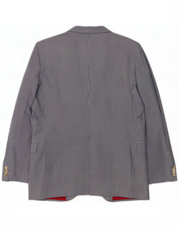Tommy Hilfiger Veste blazer sur mesure pour homme UK 40 Grandes rayures bleues