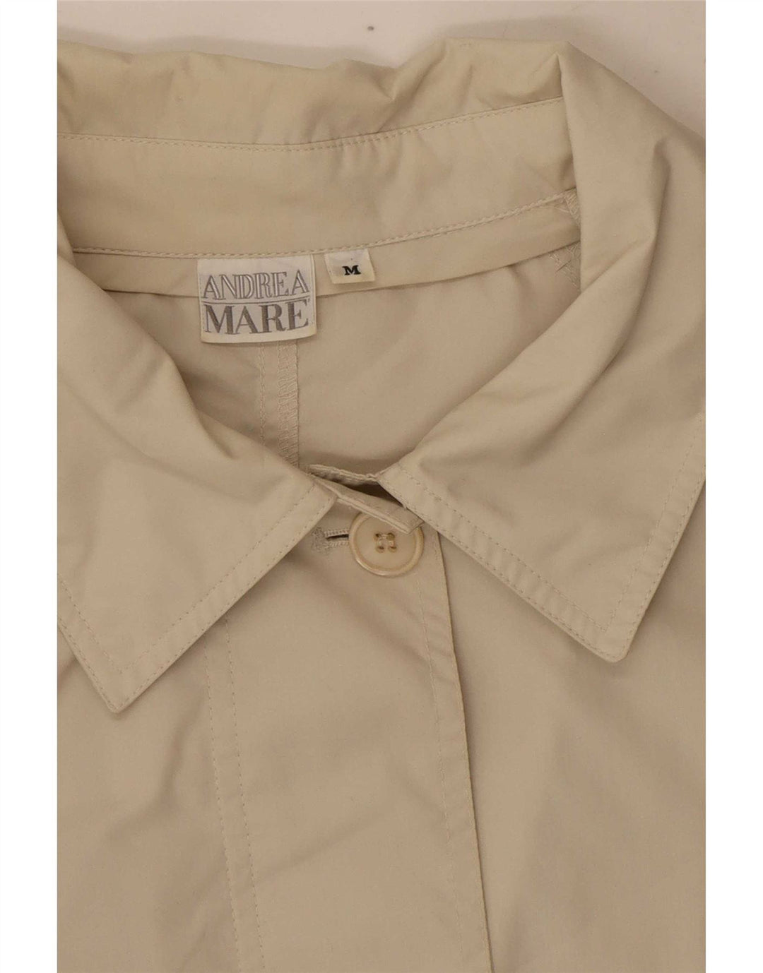 Andrea Mare Trench-Coat Coupe Ample pour Femme UK 14 Polyester Beige Moyen