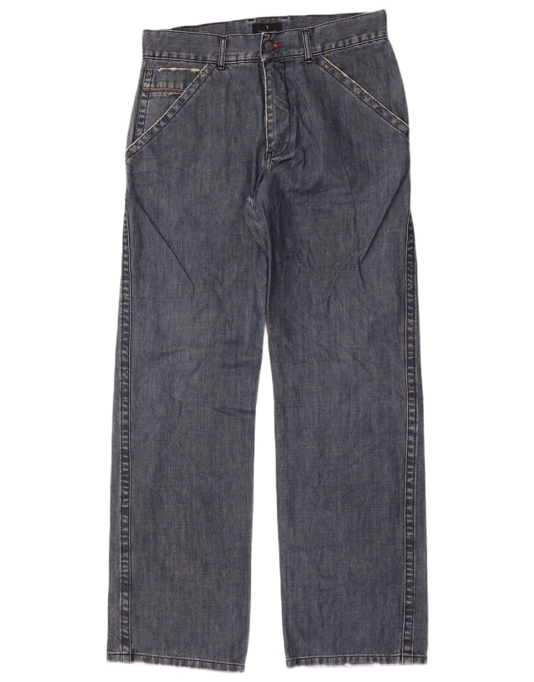Trussardi Jean Droit Homme IT 48 Medium W32 L34 Bleu Coton