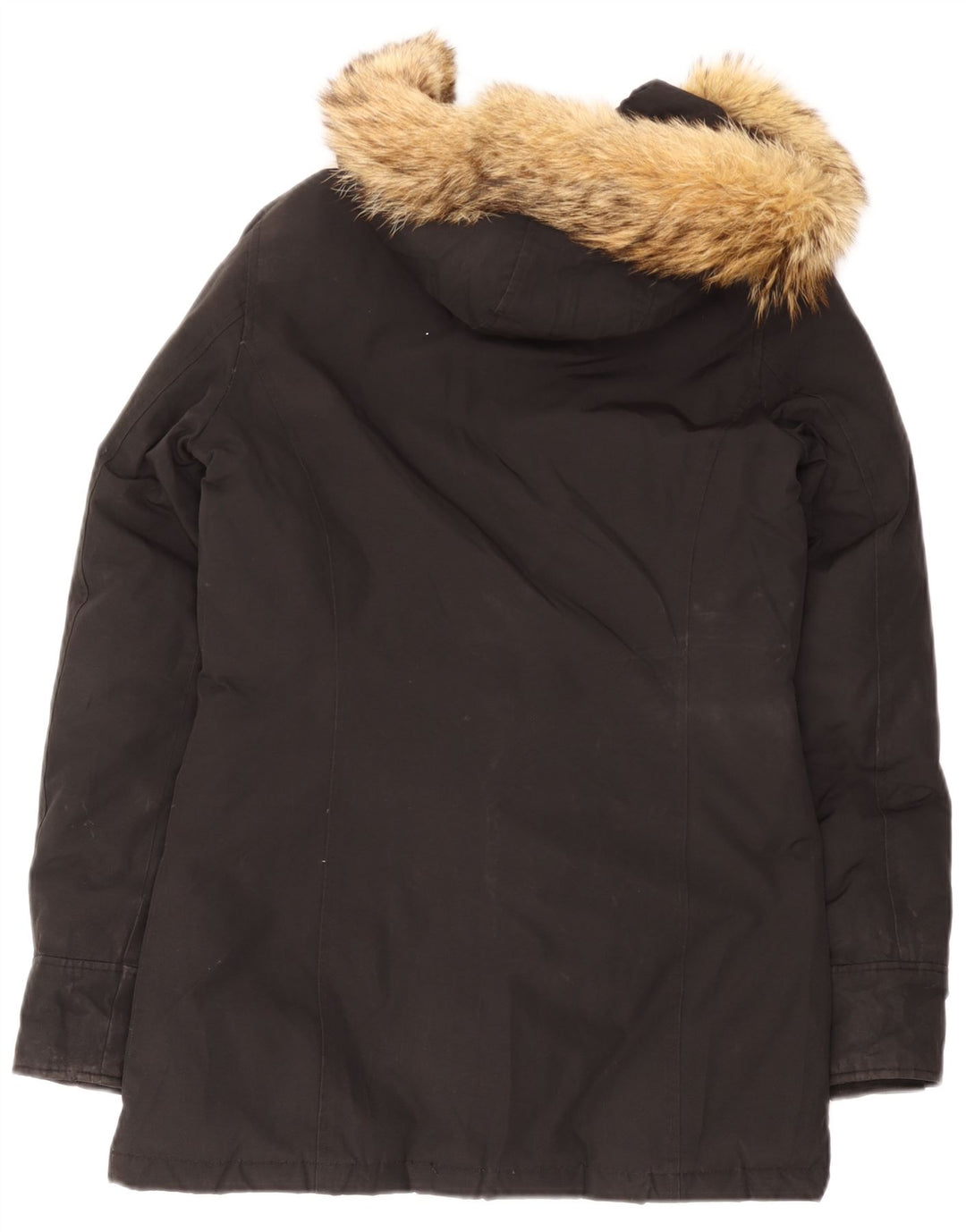 Woolrich Veste matelassée à capuche pour femme UK 10 Small Noir Coton