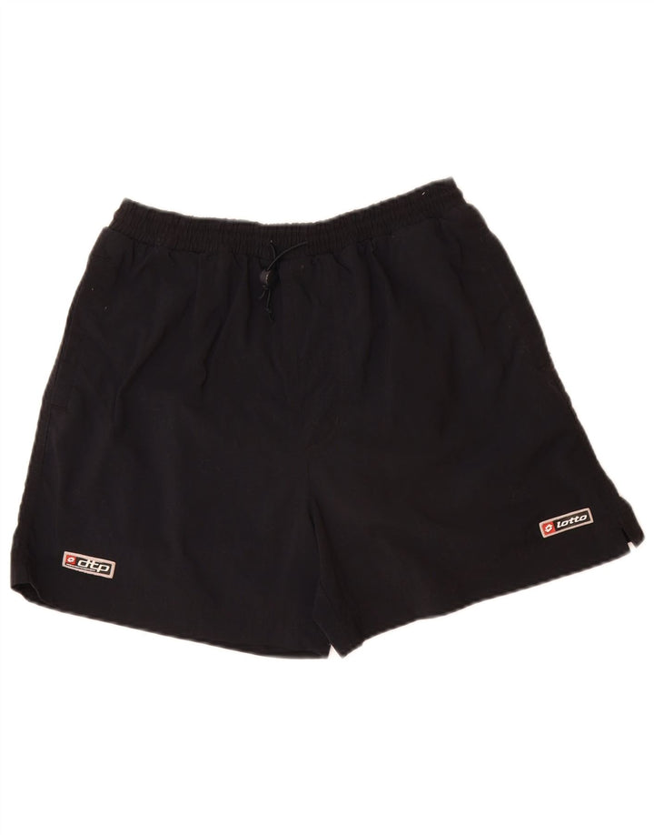 LOTTO Short de sport pour homme UK 38/40 Medium Noir Polyamide