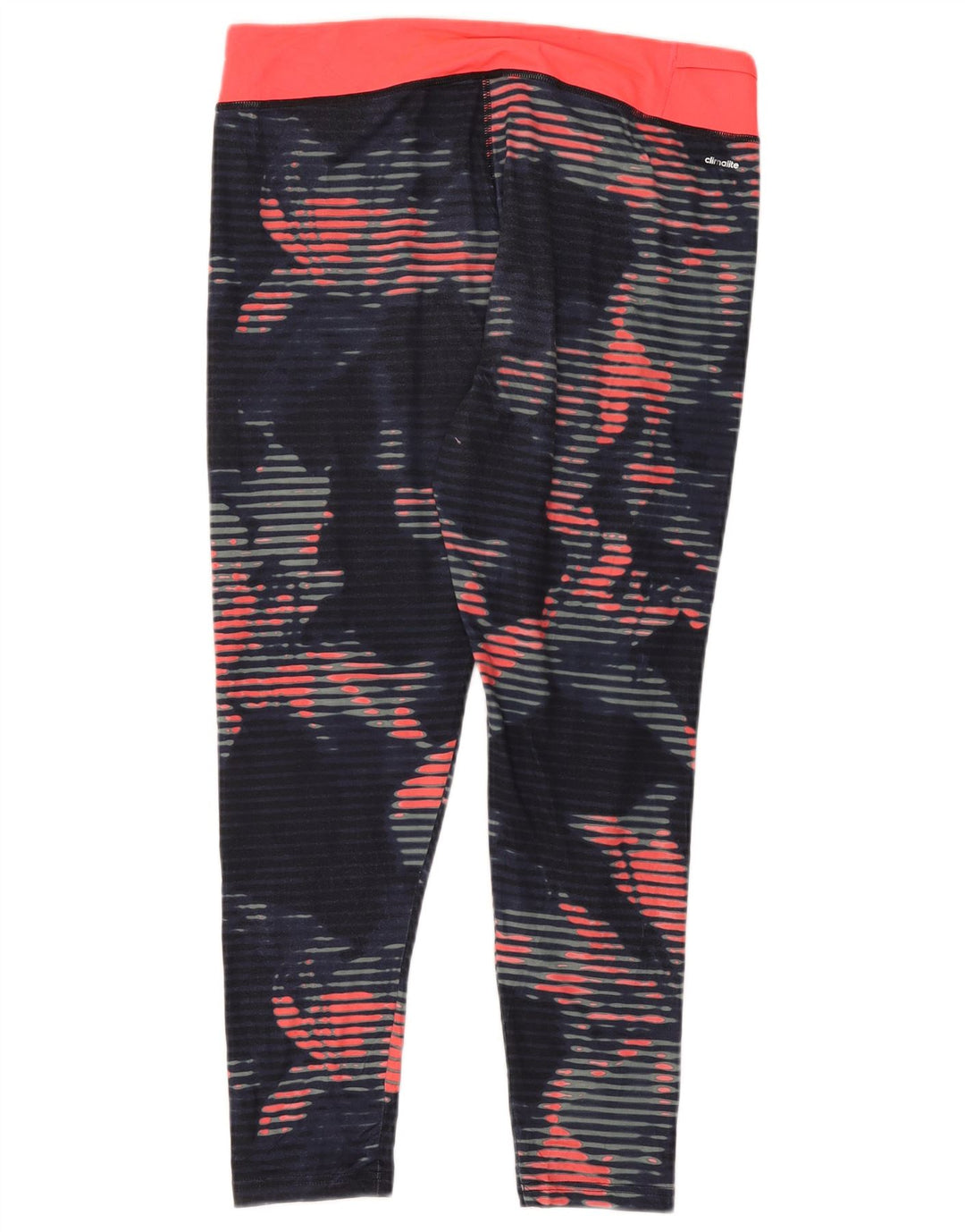 ADIDAS Femmes Climalite Leggings UK 16/18 Grand Bleu Marine Floral