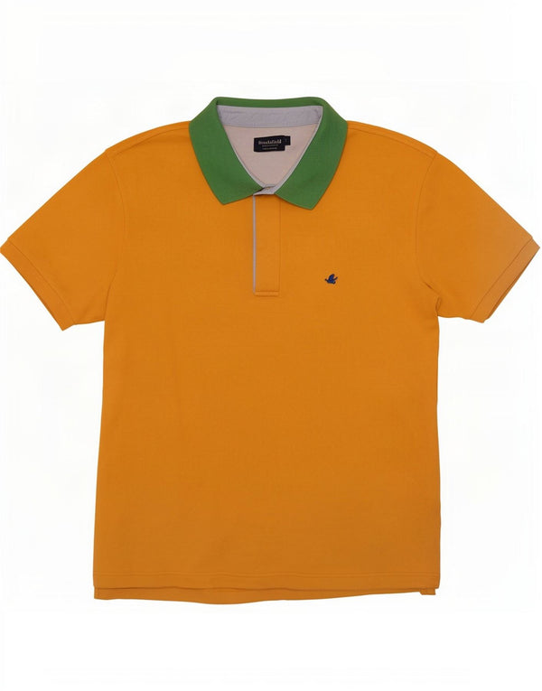 Brooksfield Polo Homme IT 52 Large Jaune Colorblock
