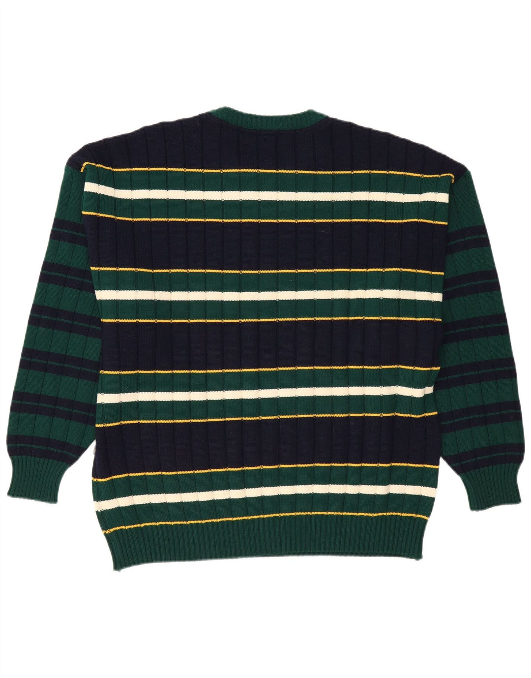 White Sails Pull à col rond pour homme 2XL Bleu marine rayé