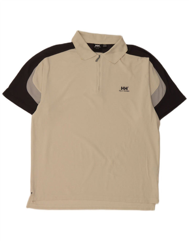 Helly Hansen Polo Homme XL Off White Colorblock Nylon