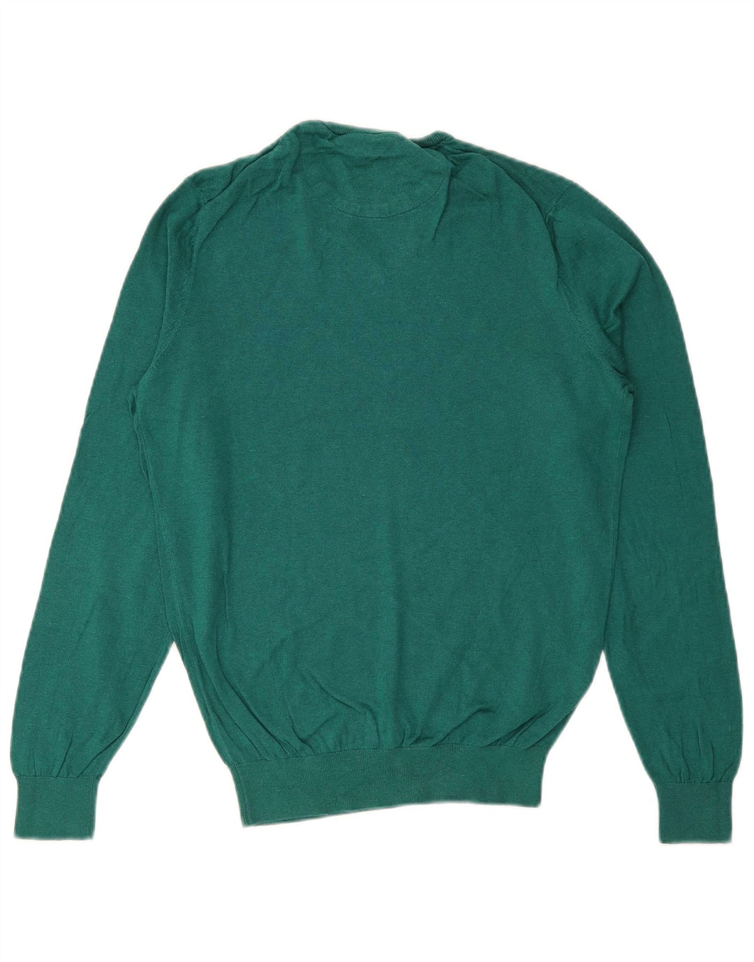 MASSIMO DUTTI Pull Col V Homme Petit Vert Coton
