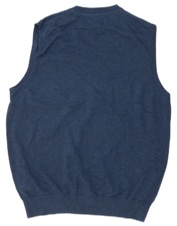 Marks & Spencer Débardeur Vest Homme Bleu Moyen Coton