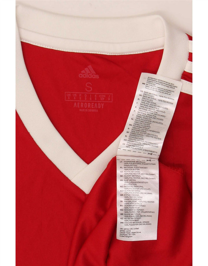 Adidas Hommes Aeroready T-Shirt Haut Petit Rouge Polyester