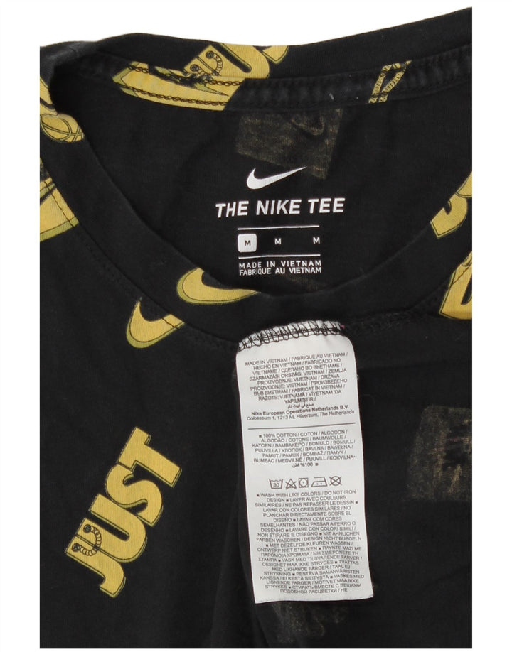 Nike T-shirt graphique en coton géométrique noir moyen pour homme