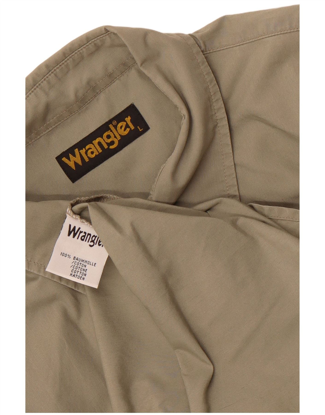 Wrangler Chemise à manches courtes pour homme Grand coton kaki