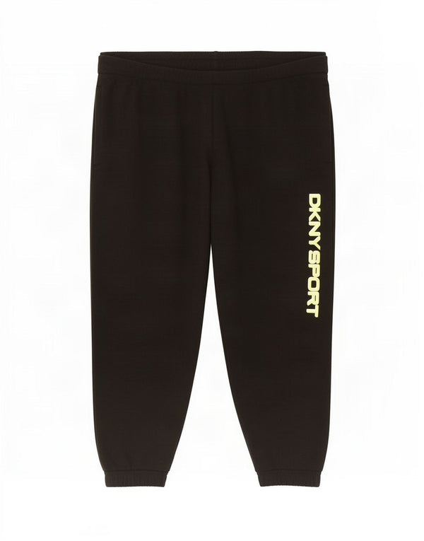 Dkny Pantalon de survêtement court graphique pour homme Joggers XL en coton noir