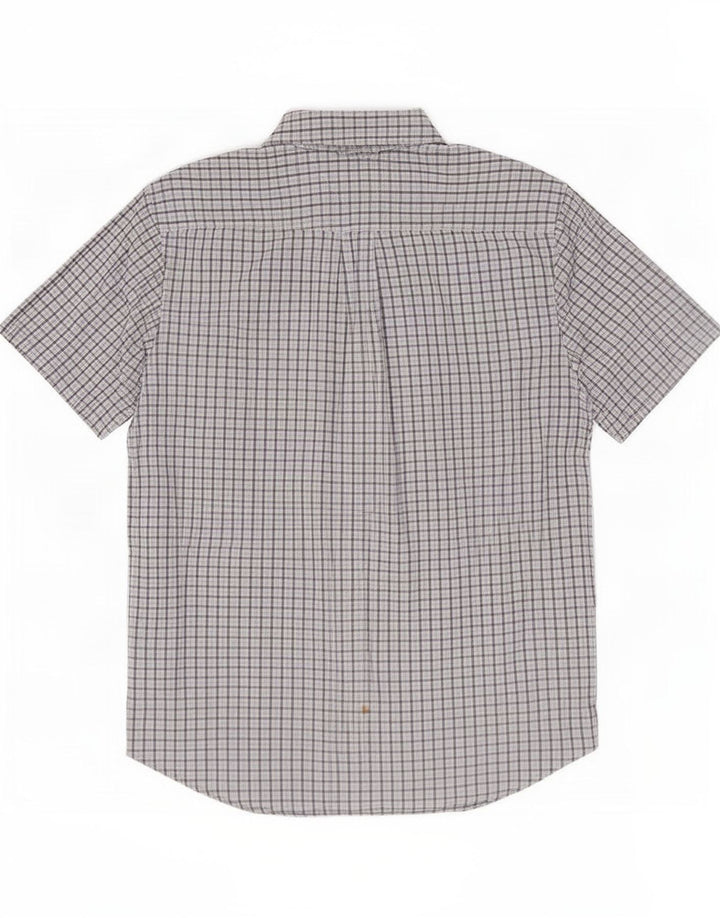 Tommy Hilfiger Chemise à Manches Courtes Homme Bleu Moyen Carreaux