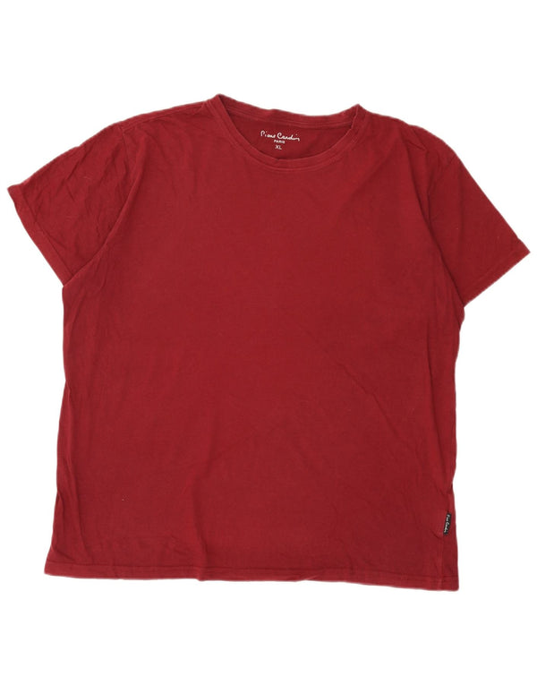 Pierre Cardin T-Shirt Homme Top XL Coton Bordeaux