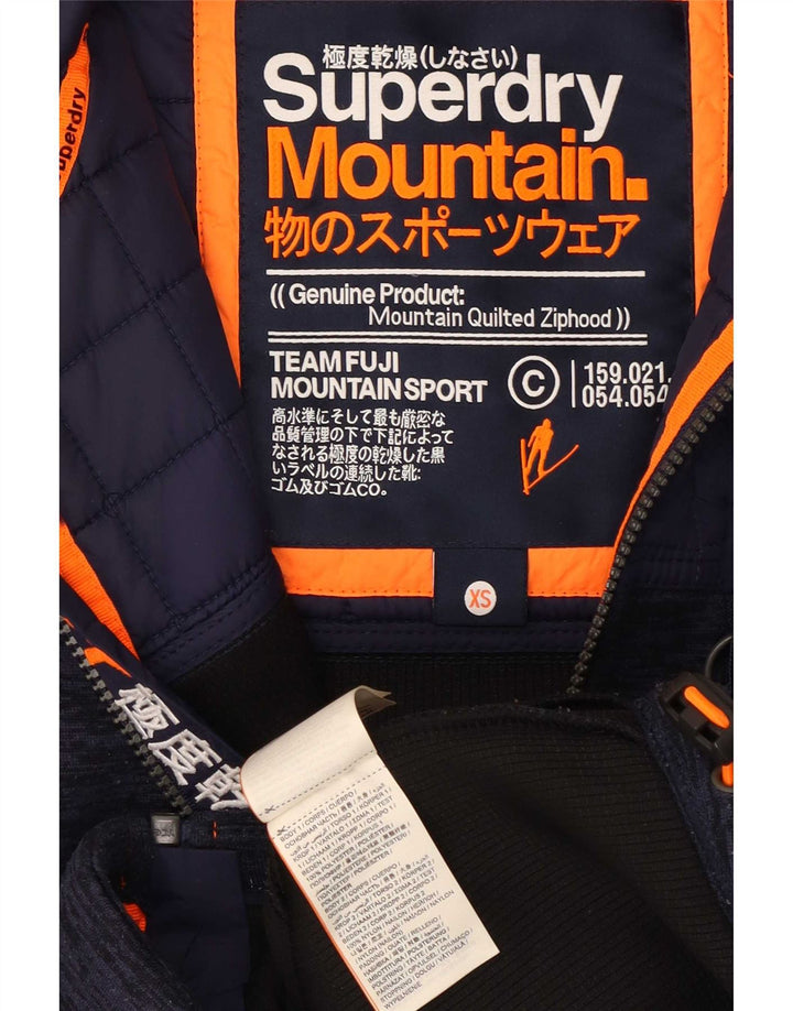 Superdry Veste de survêtement à capuche pour homme XS Bleu marine Polyester