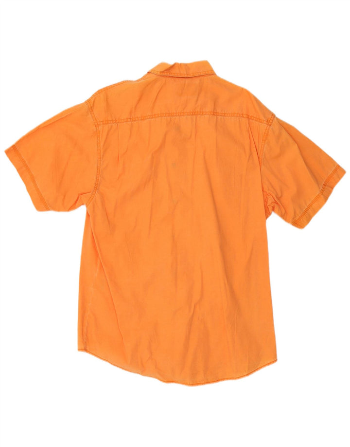 Wrangler Chemise à manches courtes pour homme en coton orange moyen