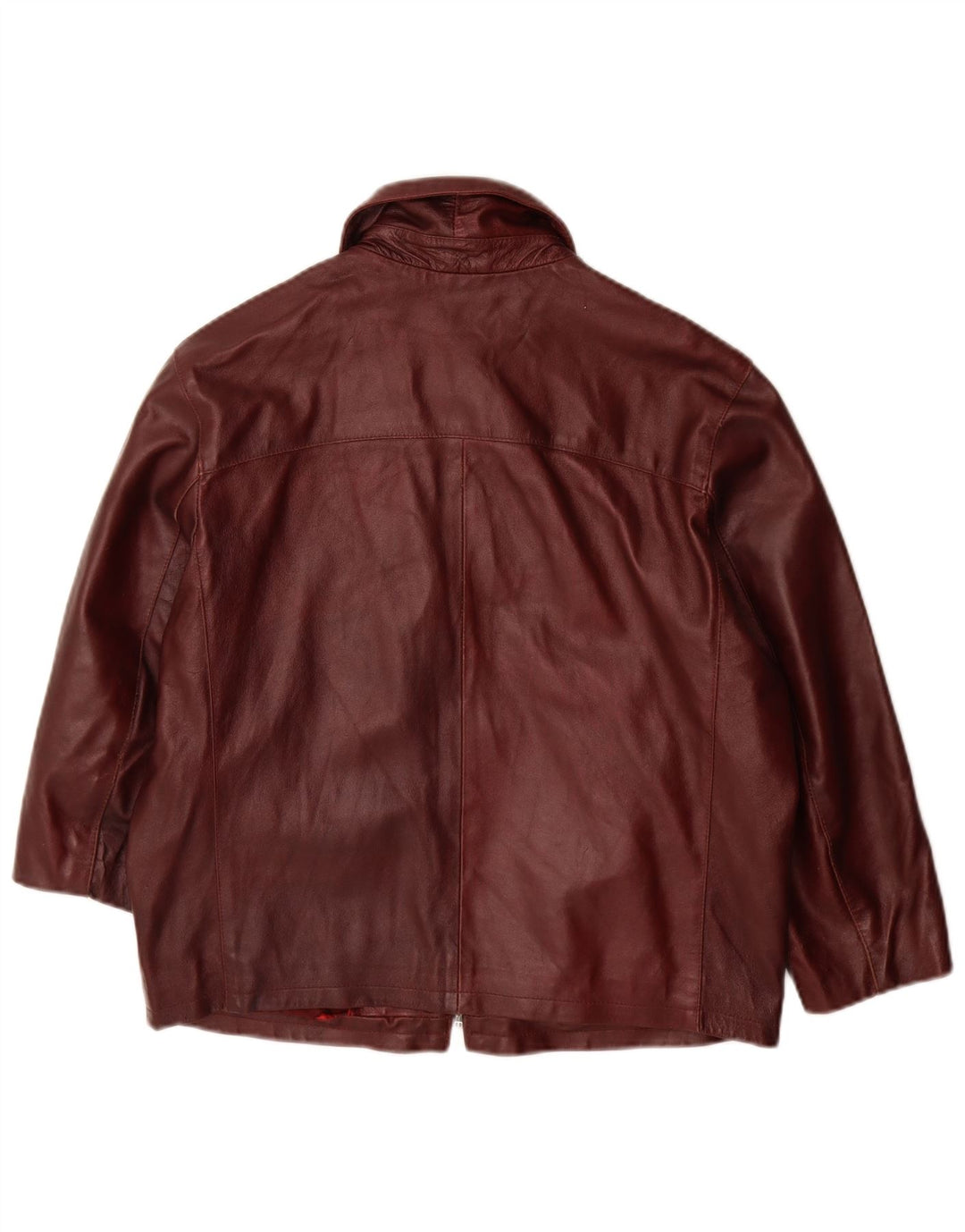 veste en cuir femme vintage IT 46 Grand cuir marron