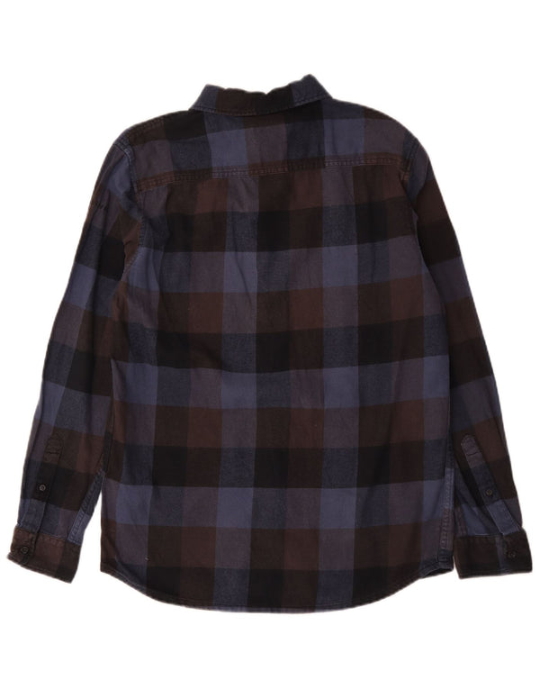 Quiksilver Chemise en flanelle pour homme, coupe régulière, petit, en coton vichy bleu marine