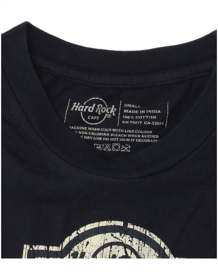 Hard Rock Cafe Hommes Amsterdam Graphique T-Shirt Haut Petit Bleu Marine Coton