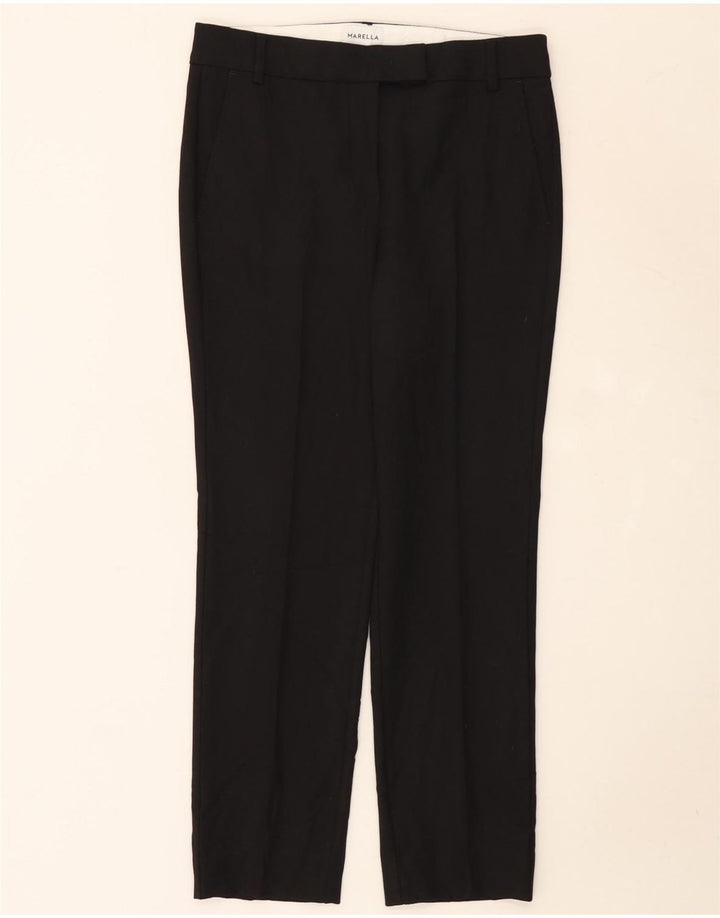 Marella Pantalon de Costume Droit Femme W30 L27 Noir