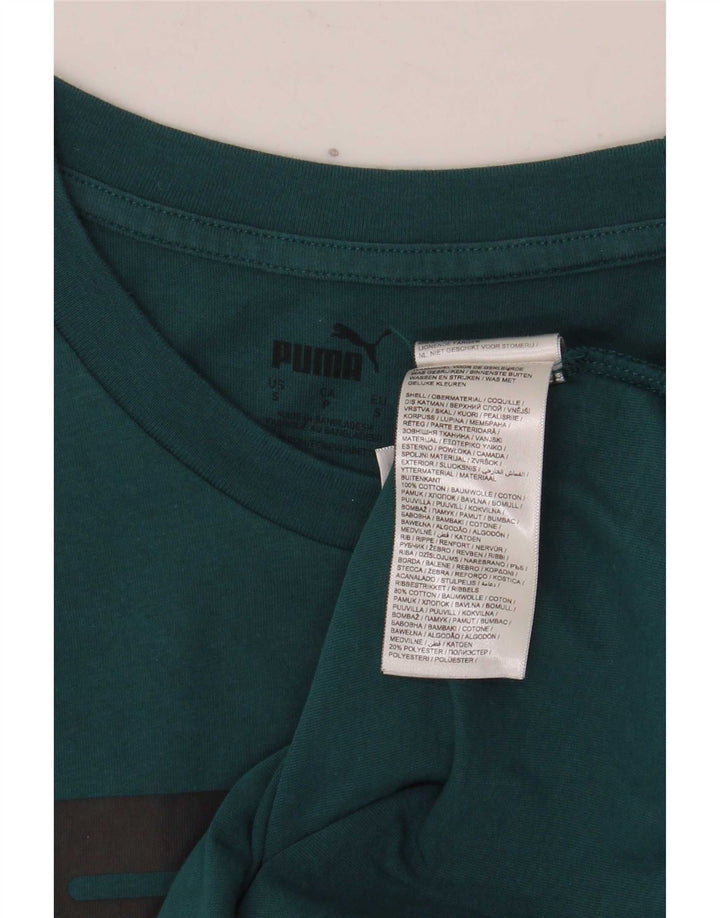 Puma T-Shirt Graphique Homme Petit Vert Coton