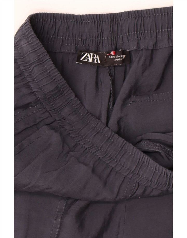 Zara Femme Pantalon Court Droit Small W28 L25 Gris