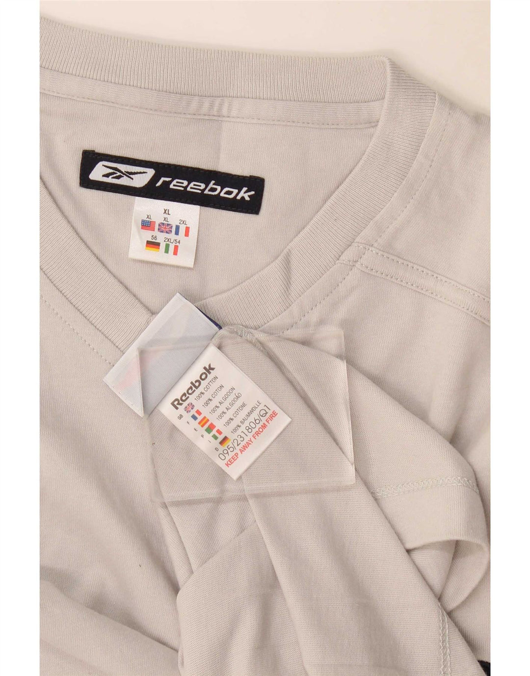 Reebok T-Shirt Homme Top XL Gris Coton