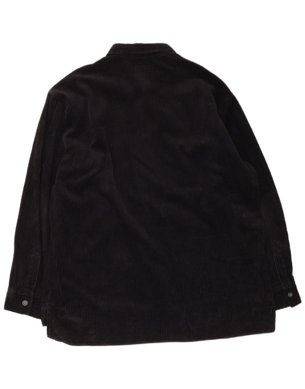 Chemise en velours côtelé pour hommes Rifle Grand coton noir