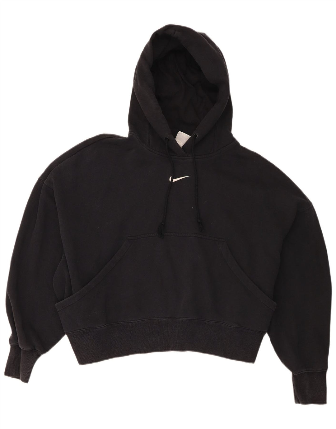 Nike Pull à capuche surdimensionné pour femme UK 14 en coton noir moyen