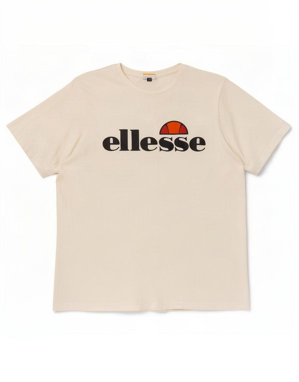 Ellesse T-shirt graphique pour femme UK 16 Large Blanc