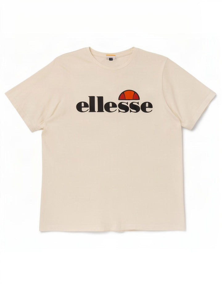 Ellesse T-shirt graphique pour femme UK 16 Large Blanc