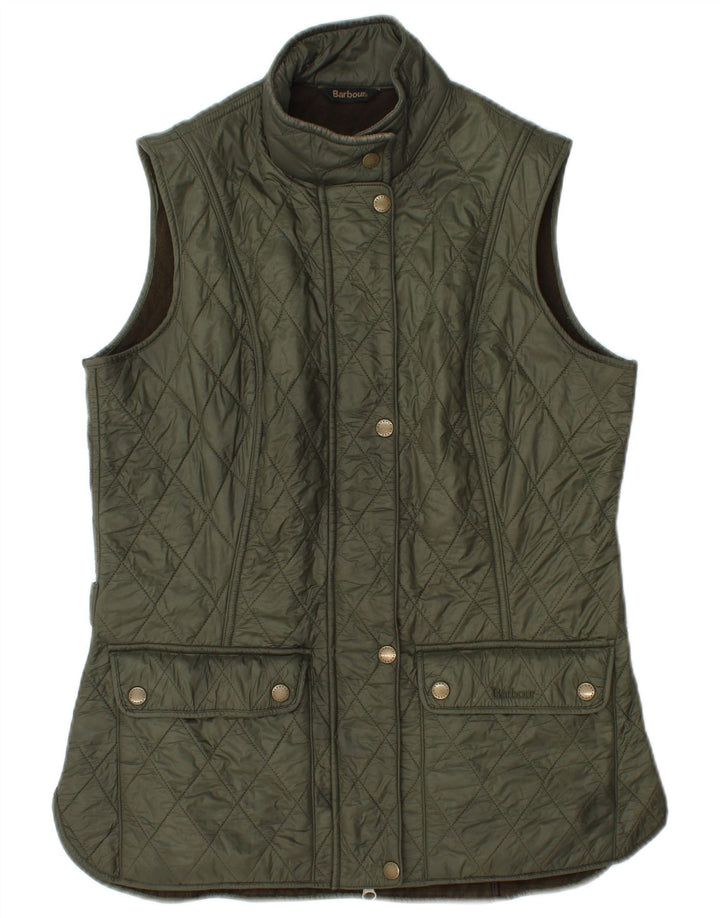 BARBOUR Gilet matelassé pour femme UK 12 Medium Kaki Polyamide