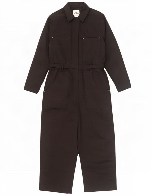 Zara Combinaison à manches longues pour femme UK 16 Large Noir