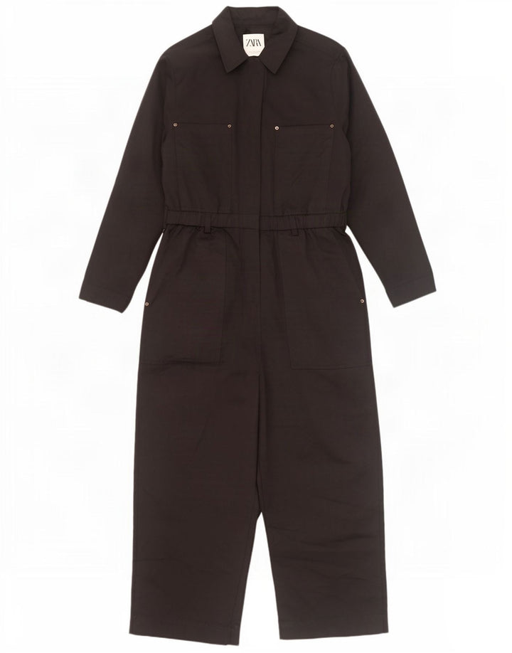 Zara Combinaison à manches longues pour femme UK 16 Large Noir