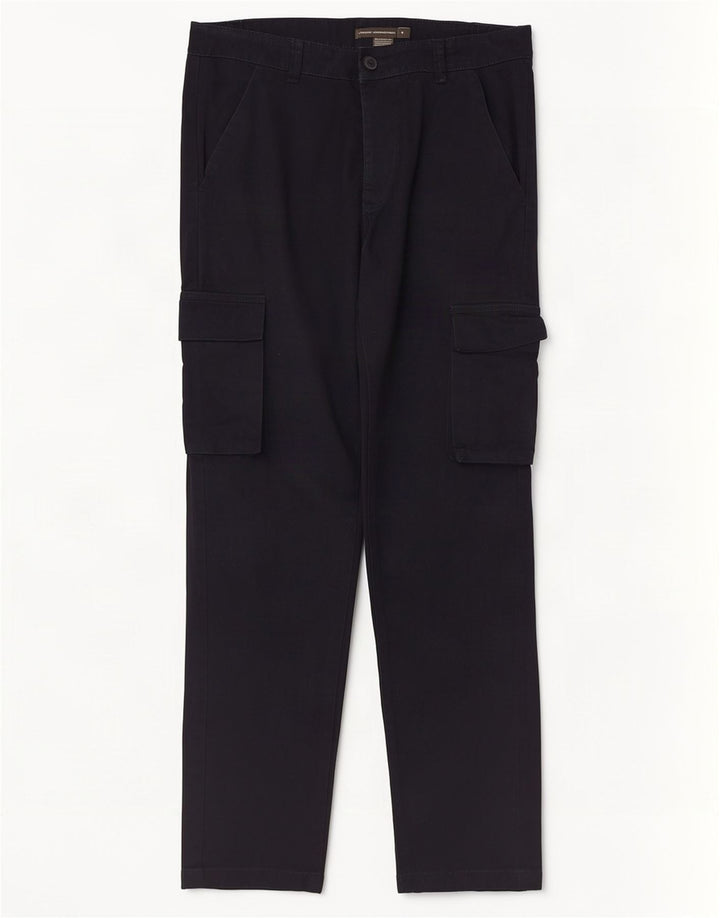 French Connection Pantalon cargo droit pour homme Small W32 L30 Bleu marine