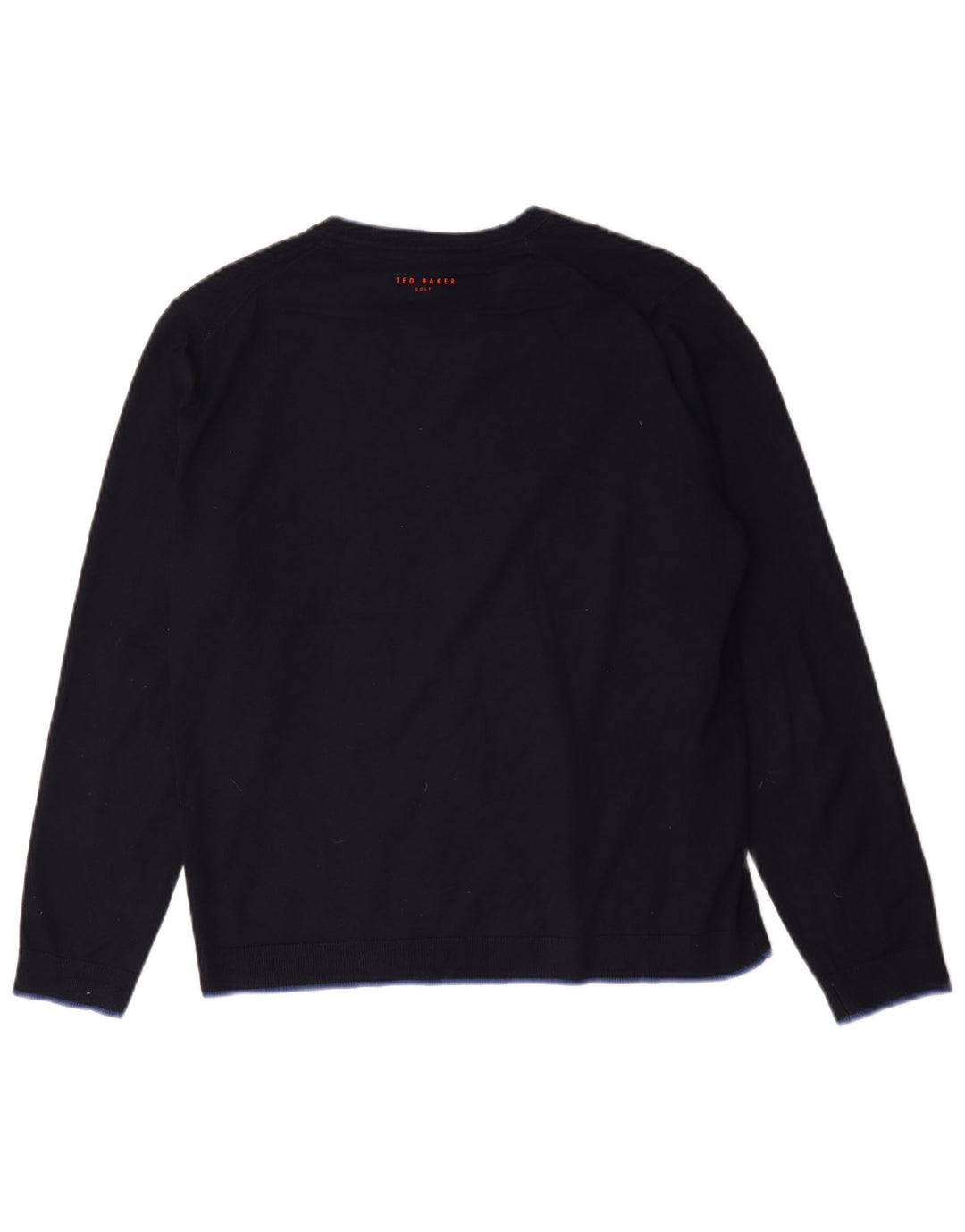 Ted Baker Pull col V pour homme Taille 4 Large Bleu marine