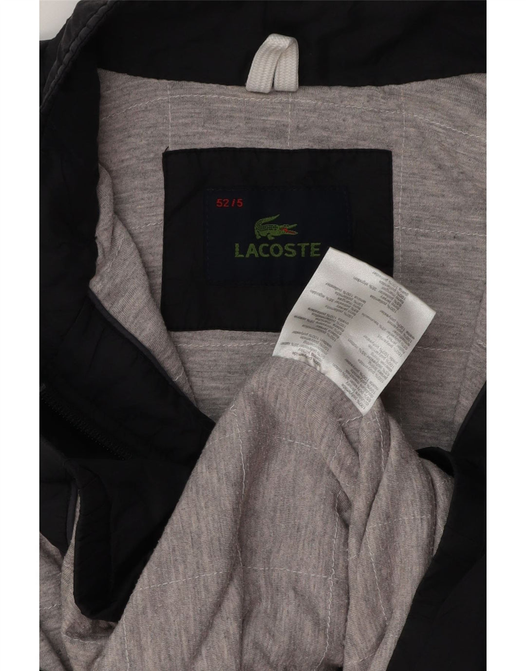 LACOSTE Veste Bomber Homme Taille 5 Grand Noir Polyamide