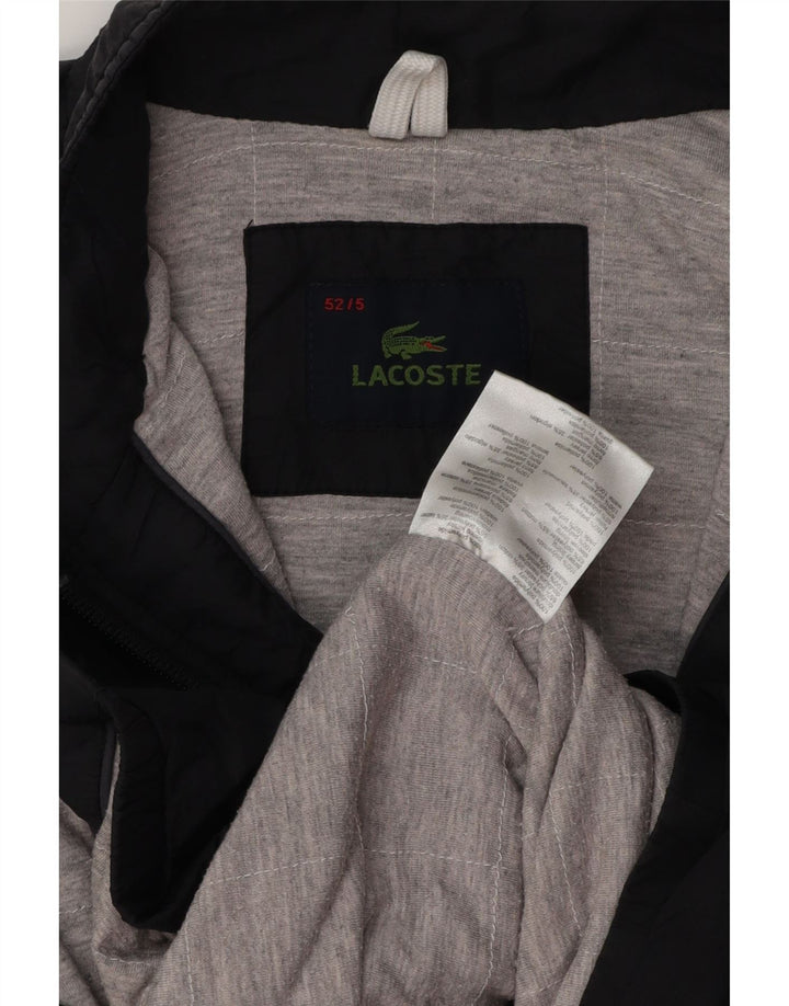 LACOSTE Veste Bomber Homme Taille 5 Grand Noir Polyamide