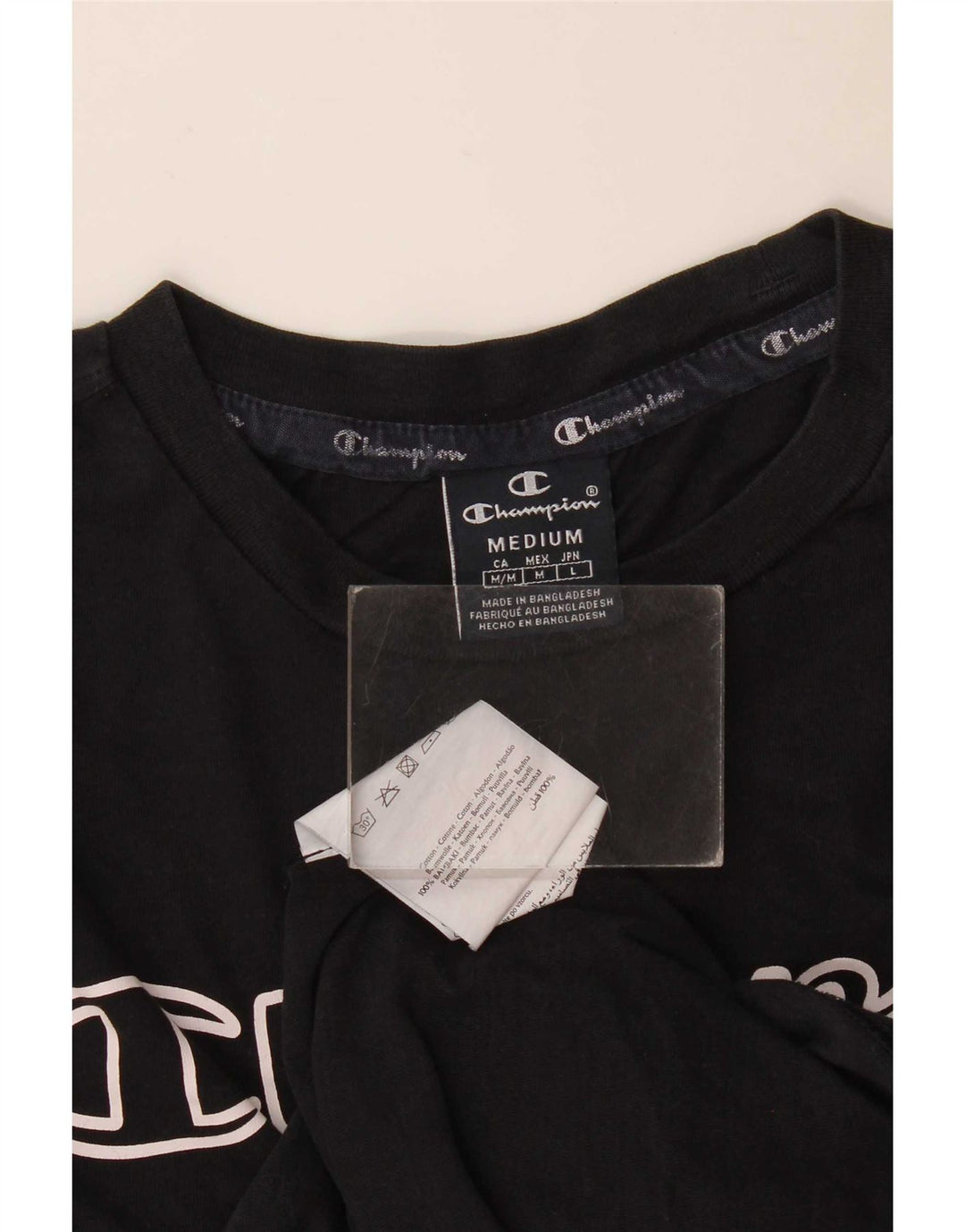 Champion T-Shirt Graphique Homme Noir Moyen Coton