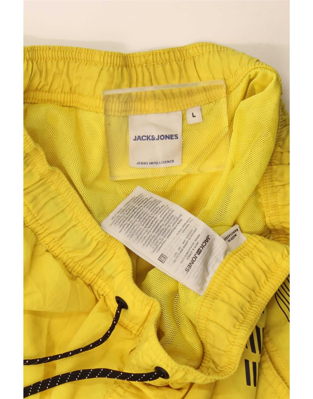 Jack & Jones Short de Bain Graphique Homme Large Jaune Polyester