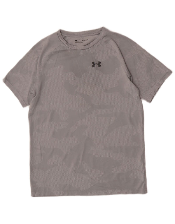 Under Armour T-Shirt Garçon 13-14 ans XL Gris Camouflage Polyester