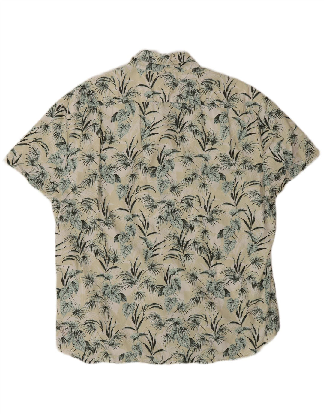 J. CREW Chemise à manches courtes pour homme XL en coton floral jaune hawaïen