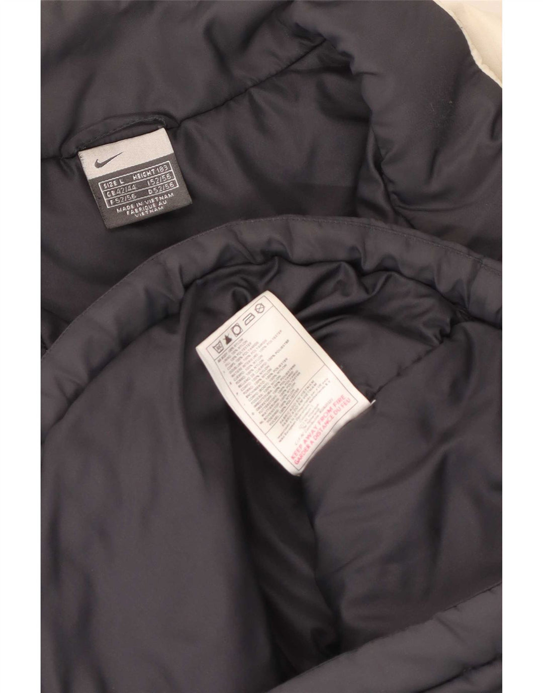 Nike Veste rembourrée pour homme UK 40 Large Noir Colorblock Nylon