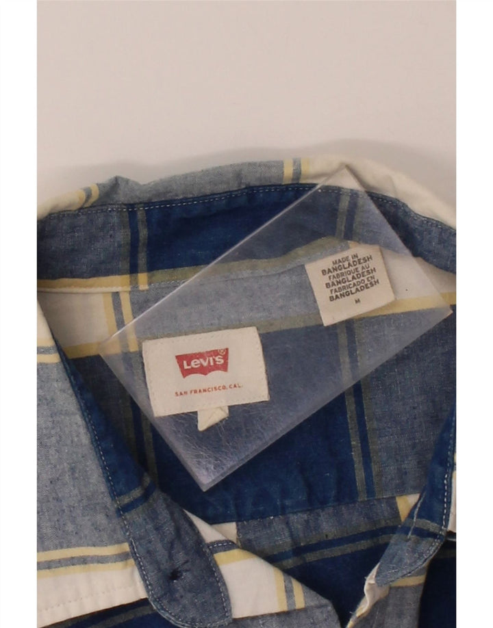 LEVI'S Mens Shirt Medium Blue Check Cotton Vintage Levi's and Second-Hand Levi's from Messina Hembry 
