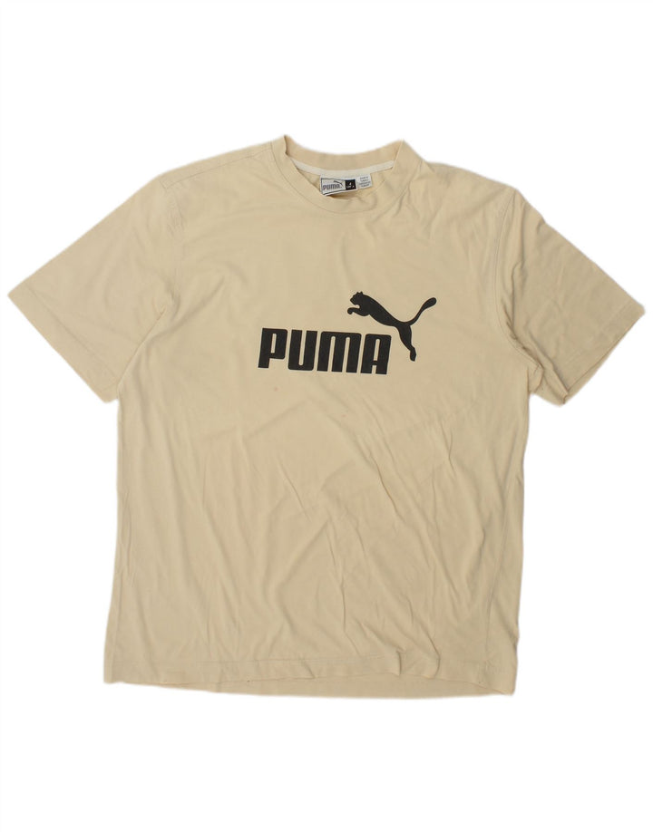 Puma T-shirt graphique pour homme, grand, beige