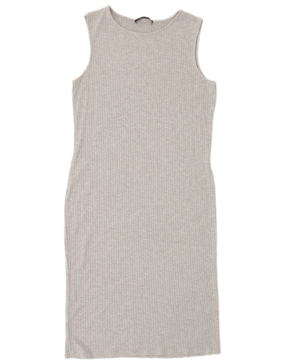 Marks & Spencer Robe moulante sans manches pour femme UK 42 Gris moyen Viscose